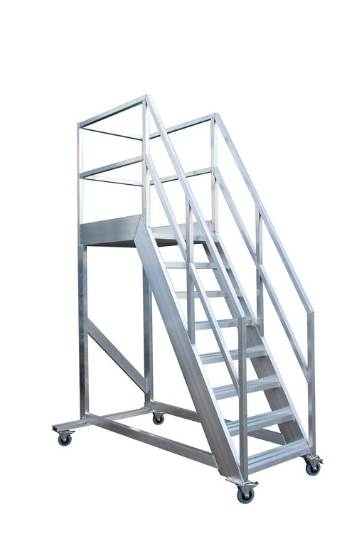 Verrijdbare bordestrap 60° – professionele aluminium bordestrap